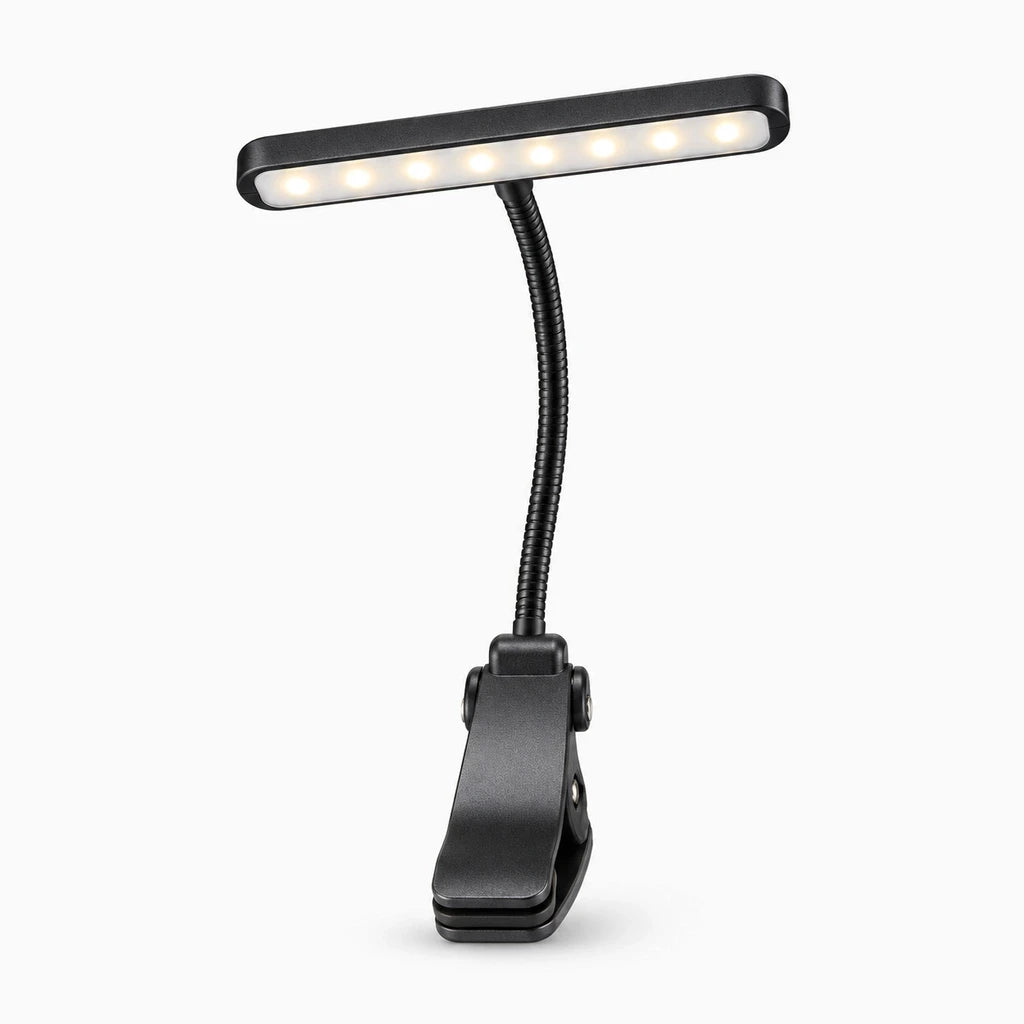 Petite lampe de lecture compacte avec pince, idéale pour lire au lit ou en voyage