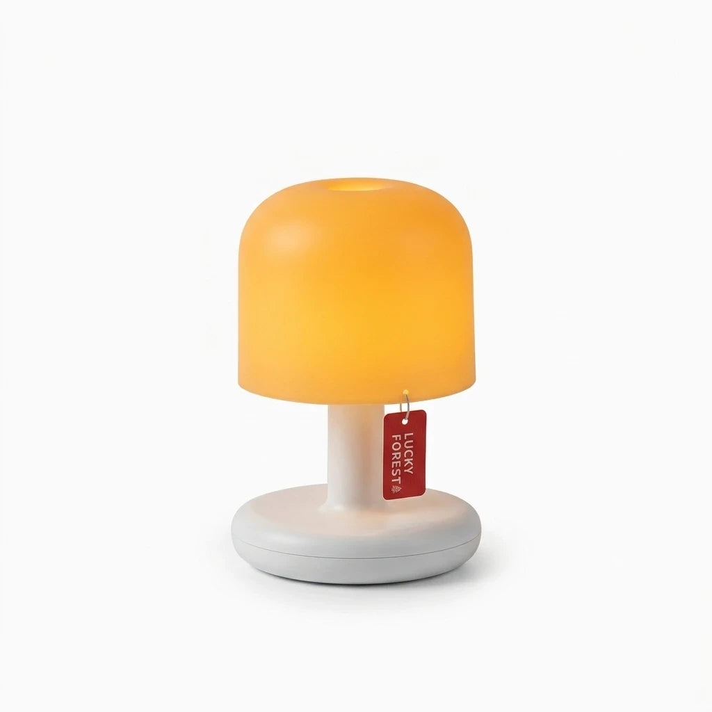 Petites lampes à poser minimalistes disposées sur bureau et comptoir de bar