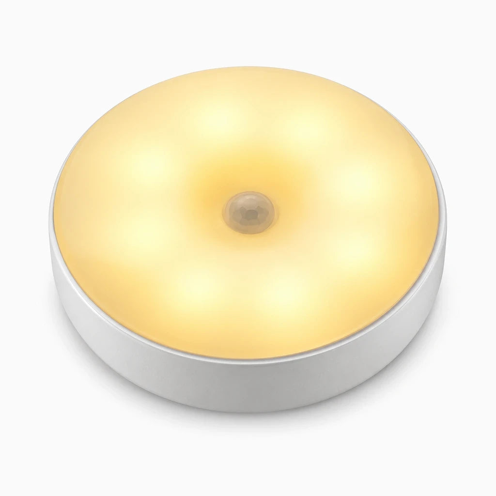 Veilleuse détecteur de mouvement au design discret, ajustable en luminosité et teinte