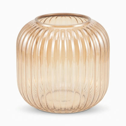 Abat jour cylindrique en verre teinté ambre avec motifs en relief pour lustre E26 E27