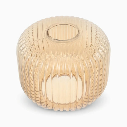 Abat jour transparent marron clair pour lustre, forme cylindrique effet eau