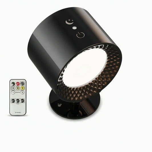 Applique murale double avec deux têtes pivotantes orientables 360°, commande tactile et télécommande sans fil