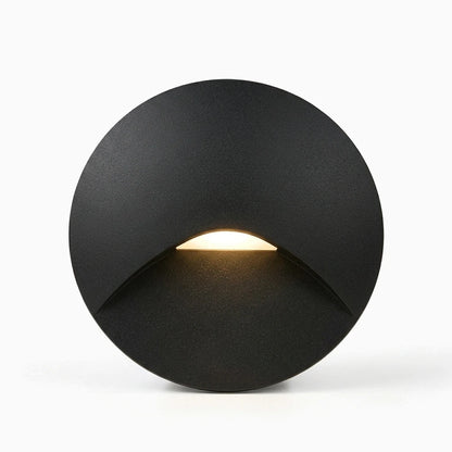 Applique murale carrée encastrée pour escalier, finition affleurante en noir mat, éclairage LED discret