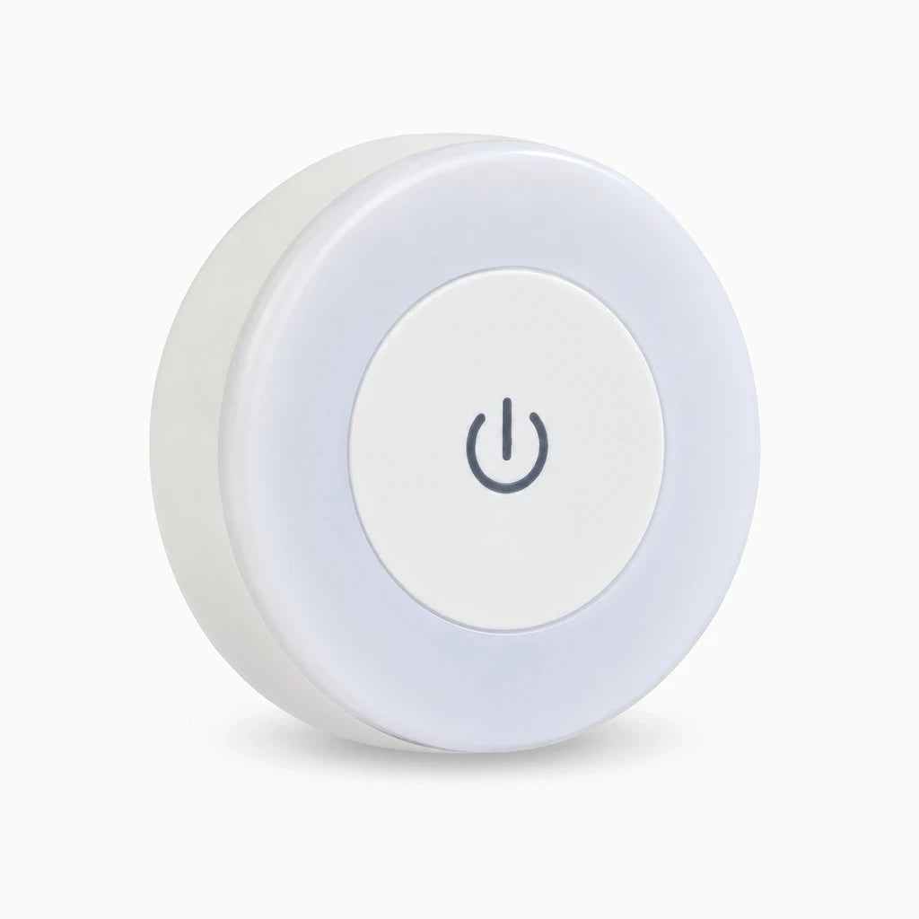 Applique murale ronde blanche avec variateur tactile et batterie rechargeable fixée par aimant