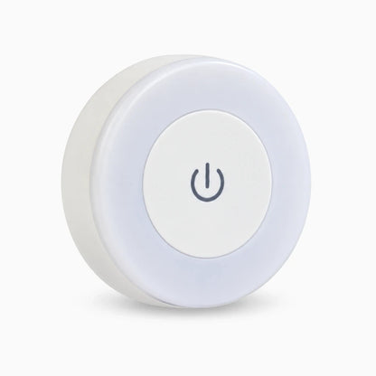 Applique murale ronde blanche avec variateur tactile et batterie rechargeable fixée par aimant