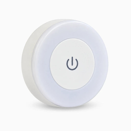 Applique murale ronde blanche avec variateur tactile et batterie rechargeable fixée par aimant