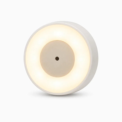 Luminaire rond mural magnétique blanc pour chambre ou dressing avec commande tactile intégrée
