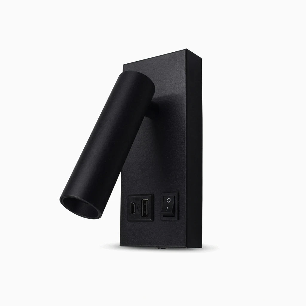 Applique tête de lit blanche compact contre le mur, éclairage directionnel pour lecture nocturne sans encombrer la table de n