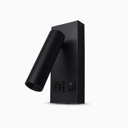 Applique tête de lit blanche compact contre le mur, éclairage directionnel pour lecture nocturne sans encombrer la table de n
