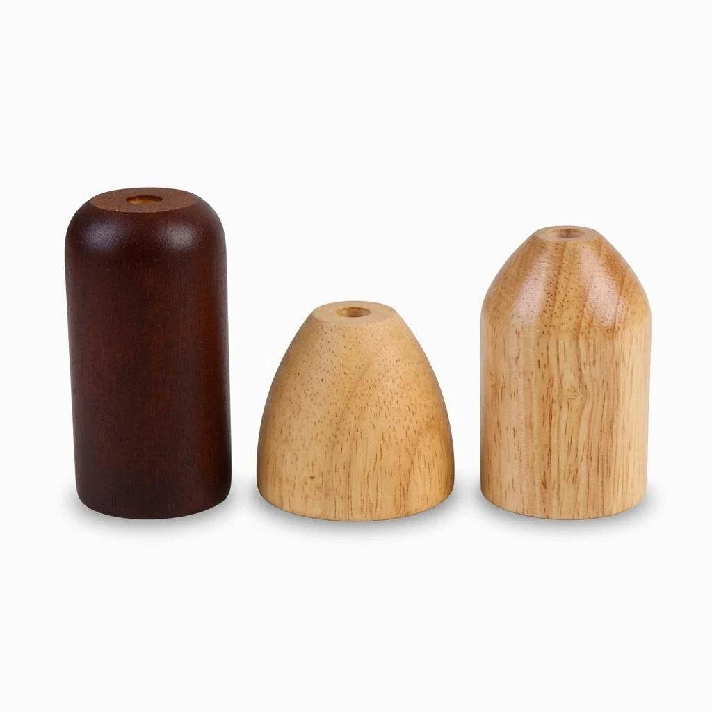 Support de lampe en bois avec douille luminaire E27, design épuré compatible avec intérieurs modernes