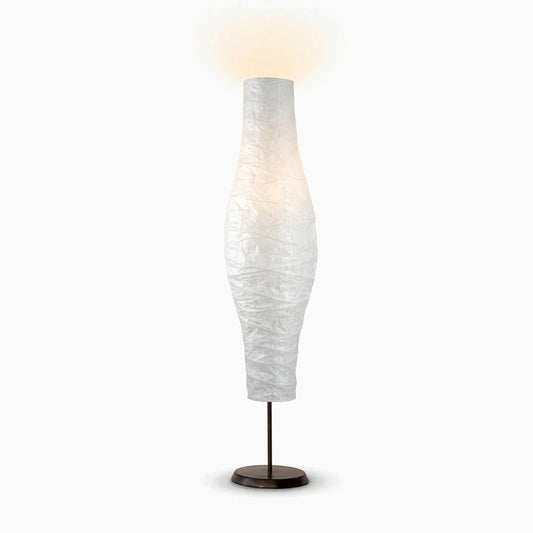 Grand abat-jour cylindrique de 117 cm pour lampadaire sur pied, finition effet papier blanc