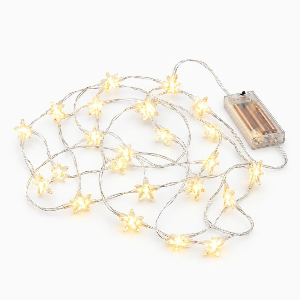 Guirlande étoilée lumineuse pour chambre fille, 6 mètres de décoration murale