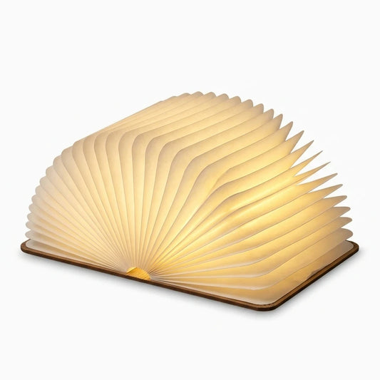 Lampe chambre enfant avec corps en bois clair, trois niveaux d'intensité lumineuse pour l'heure du coucher