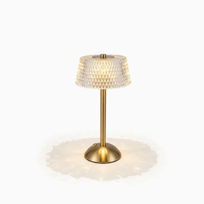 Lampe d'ambiance sans fil en verre avec intensité ajustable par effleurage du doigt