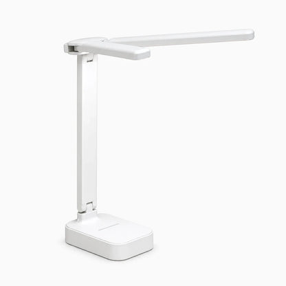 Lampe bureau rechargeable en position repliée, design compact pour rangement facile