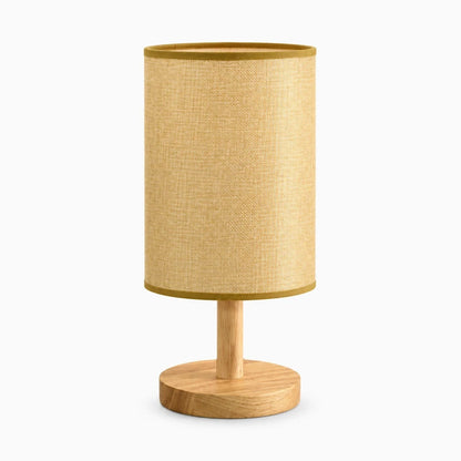 Lampe de chevet ado à abat-jour jaune diffusant une lumière douce sur table de nuit