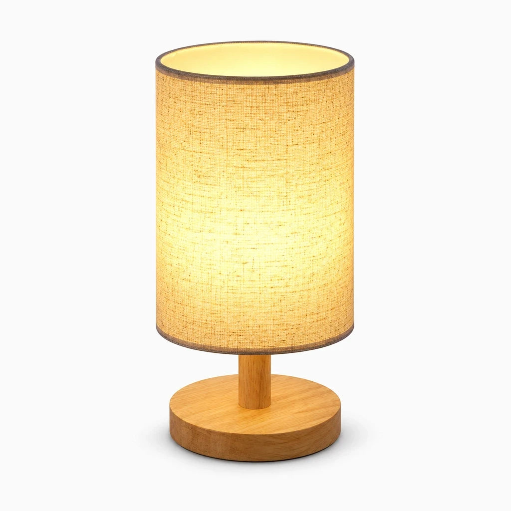 Abat-jour en tissu jaune de lampe de chevet ado créant une ambiance chaleureuse sans éblouissement