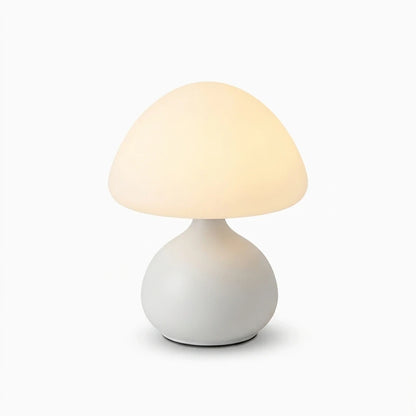 Lampe de chevet blanc posée sur bureau avec trois teintes de lumière réglables