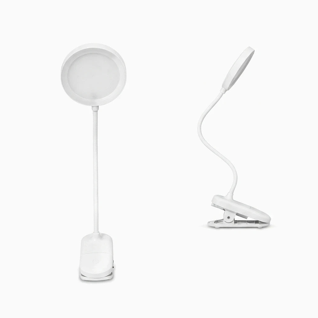 Lampe chevet pince compacte avec trois températures de couleur, intensité réglable pour la lecture
