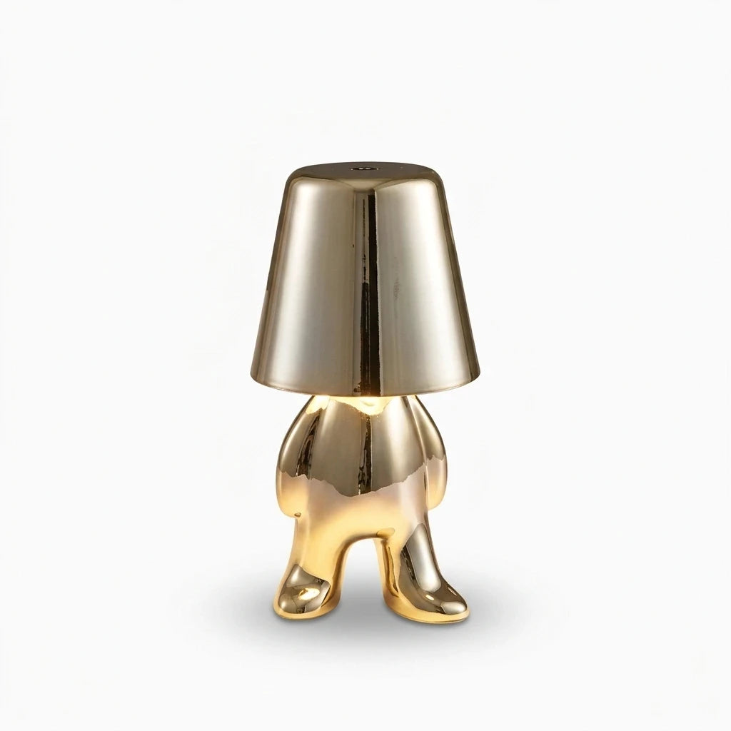 Lampe de chevet dorée à intensité réglable pour lecture du soir