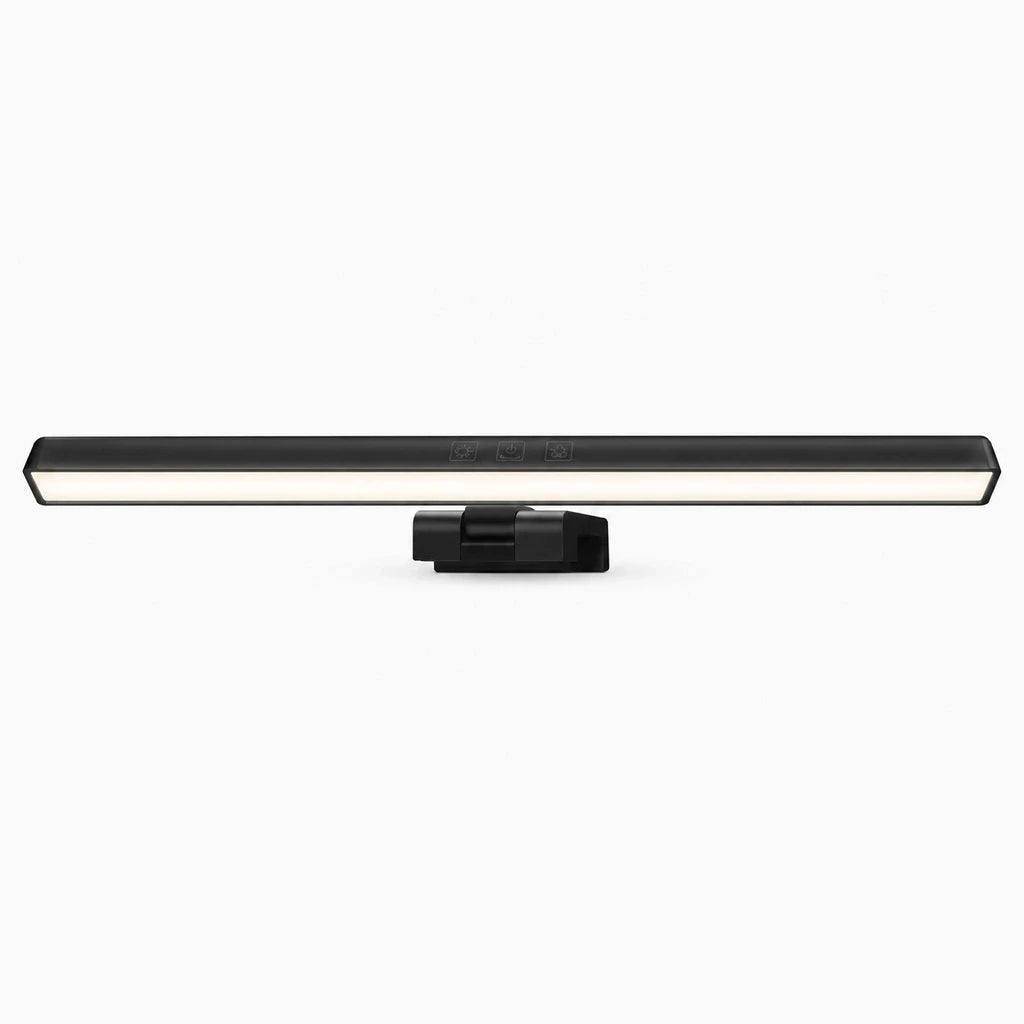 Barre lumineuse pour moniteur avec commande de gradation, illuminant l'espace de travail sans reflet sur l'écran