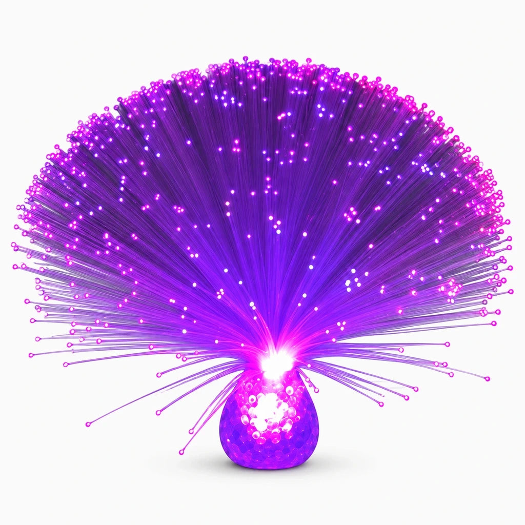Lampes fibre optique compactes aux dégradés de couleurs changeantes, parfaites pour créer une ambiance étoilée en chambre