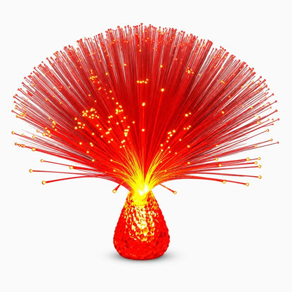 Lampe à fibre optique portable avec fibres souples illuminées, idéale pour une table de nuit ou plan de travail