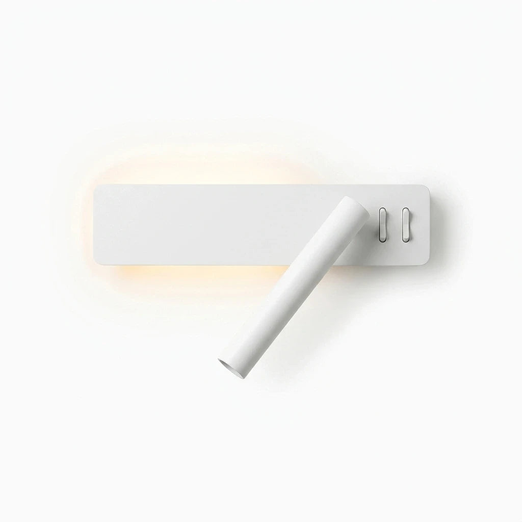 Lampe murale chambre avec bras orientable fixée au-dessus d'une tête de lit, lumière ajustable pour la lecture