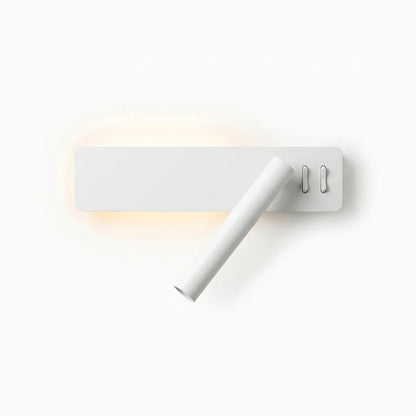 Lampe murale chambre avec bras orientable fixée au-dessus d'une tête de lit, lumière ajustable pour la lecture