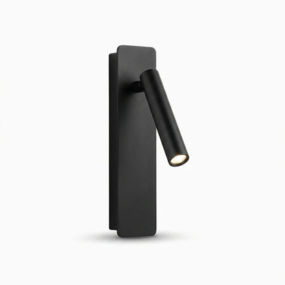 Applique murale noire à bras pivotant et abat-jour cylindrique, éclairage 3000K pour chambre ou bureau