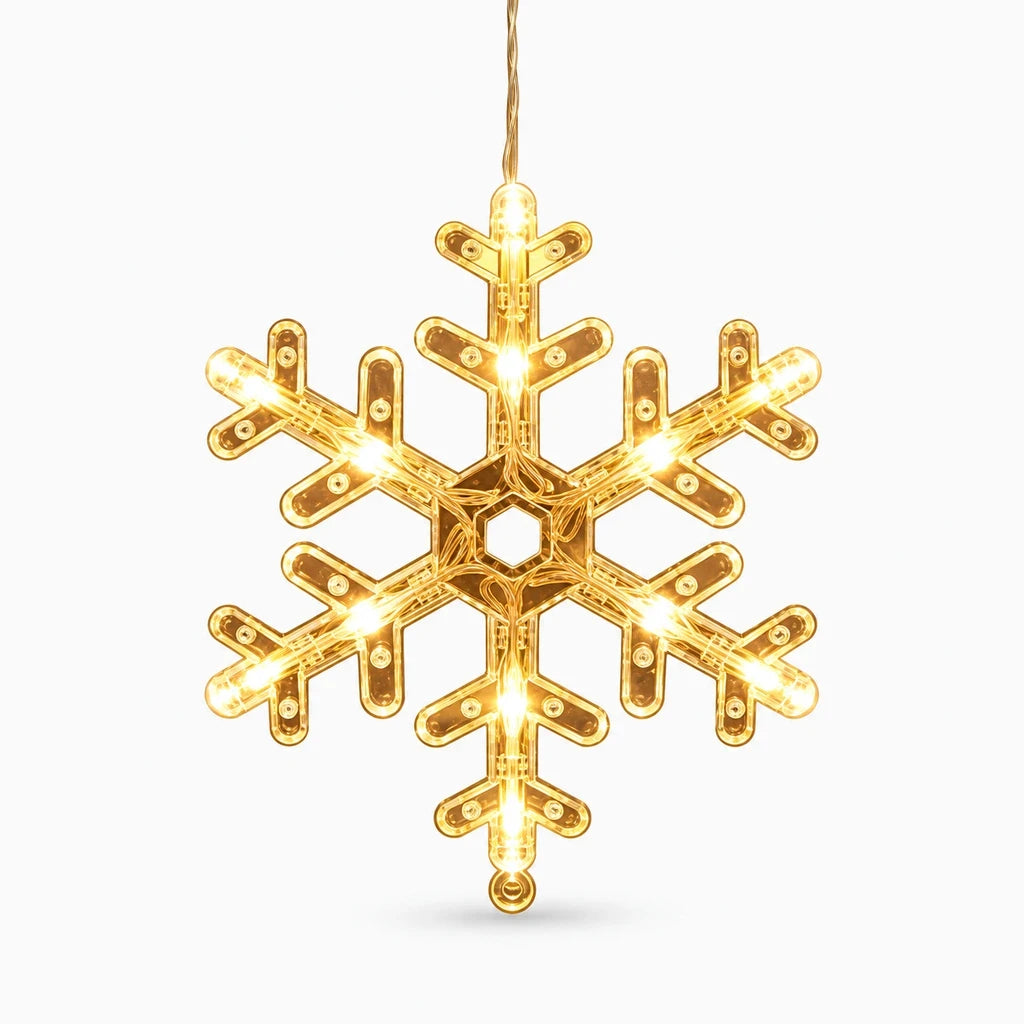 Détail du cordon souple de lampe noël accroché facilement à un rideau de chambre