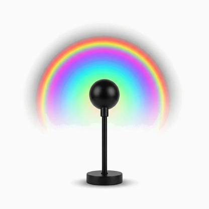 Lampe à soleil articulée multi-angles en noir avec alimentation USB