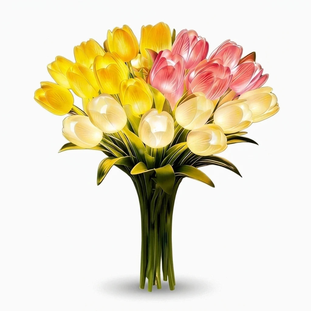 Ensemble de lampes tulipes avec intensité réglable pour éclairage d'ambiance chambre