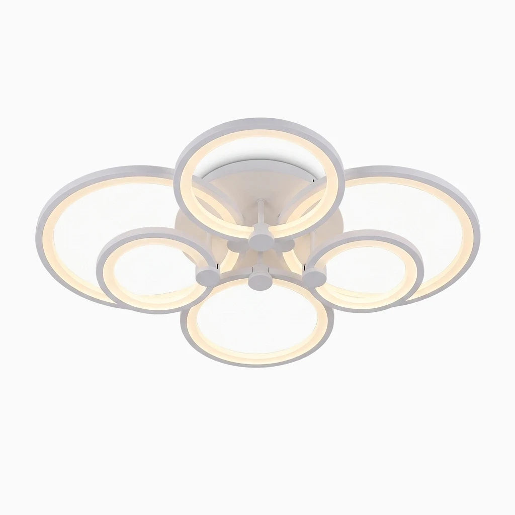 Plafonnier blanc en acrylique avec éclairage LED dimmable pour plafond