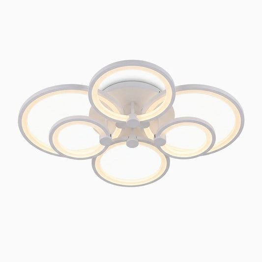 Plafonnier blanc en acrylique avec éclairage LED dimmable pour plafond