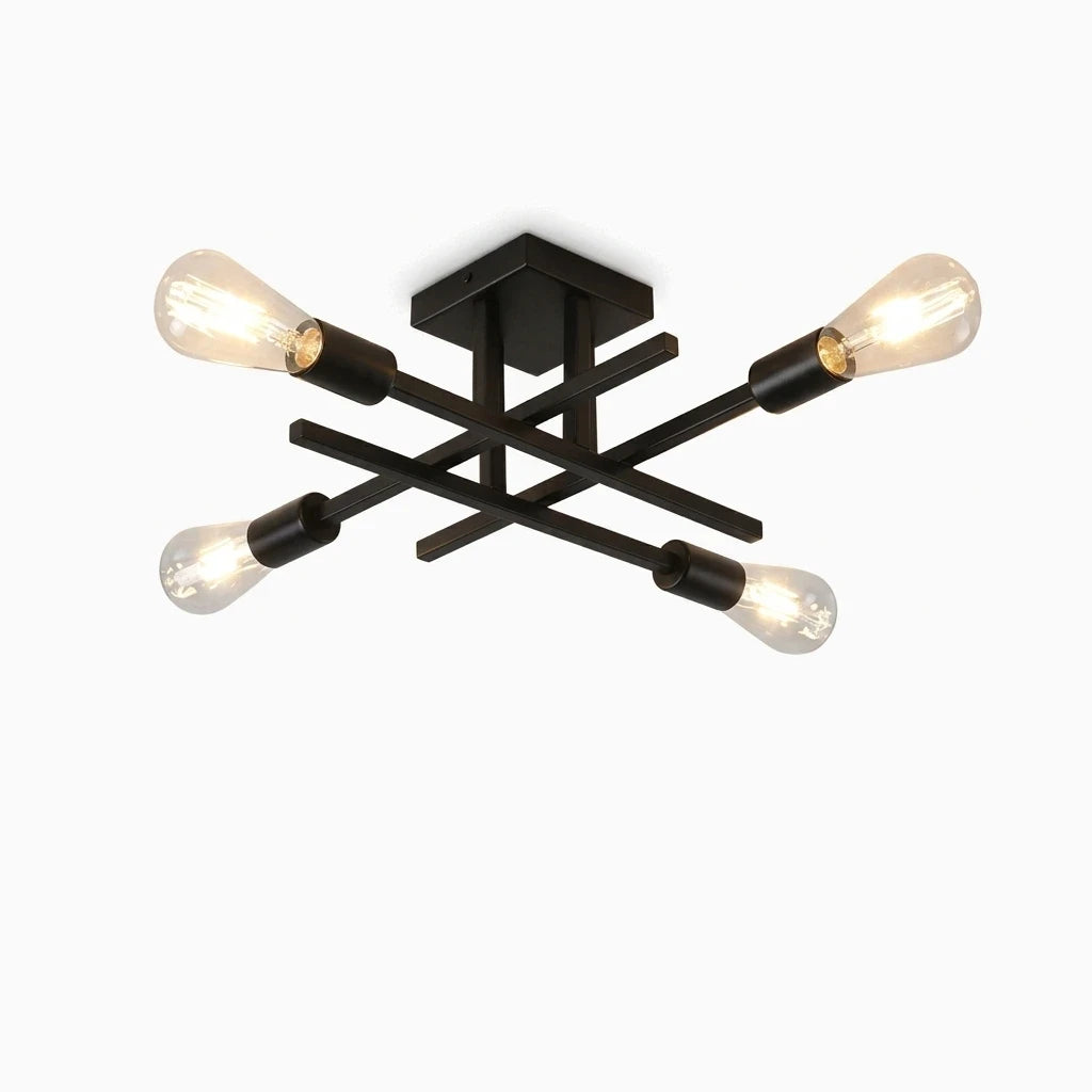 Suspension plafonnier minimaliste créant un point focal lumineux au-dessus d'une table de salle à manger