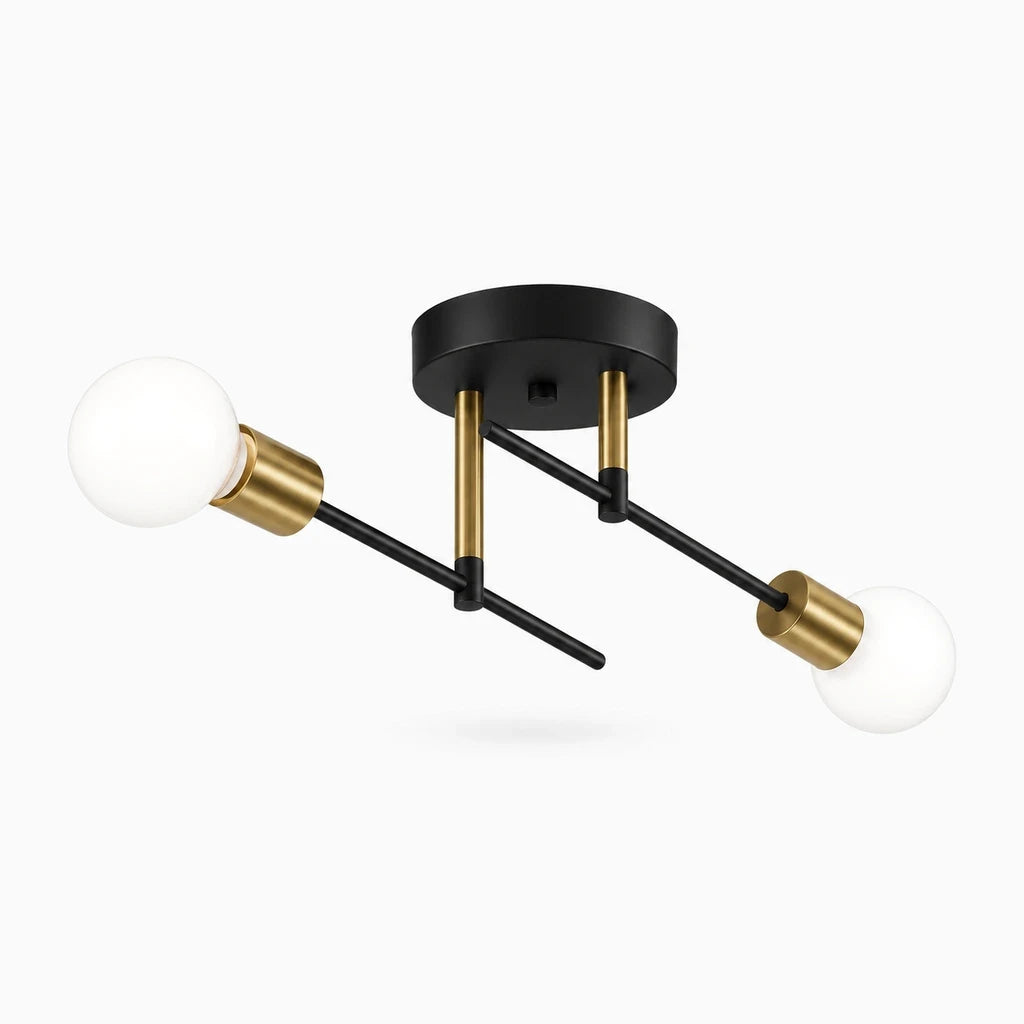 Suspension et plafonnier aux finitions sobres, prêt à accueillir une ampoule personnalisée pour cuisine ou chambre