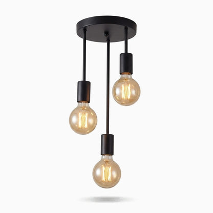 Plafonnier aux lignes épurées avec douille E27, design minimaliste adapté au plafond