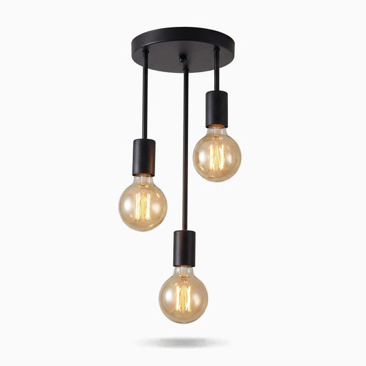 Plafonnier aux lignes épurées avec douille E27, design minimaliste adapté au plafond