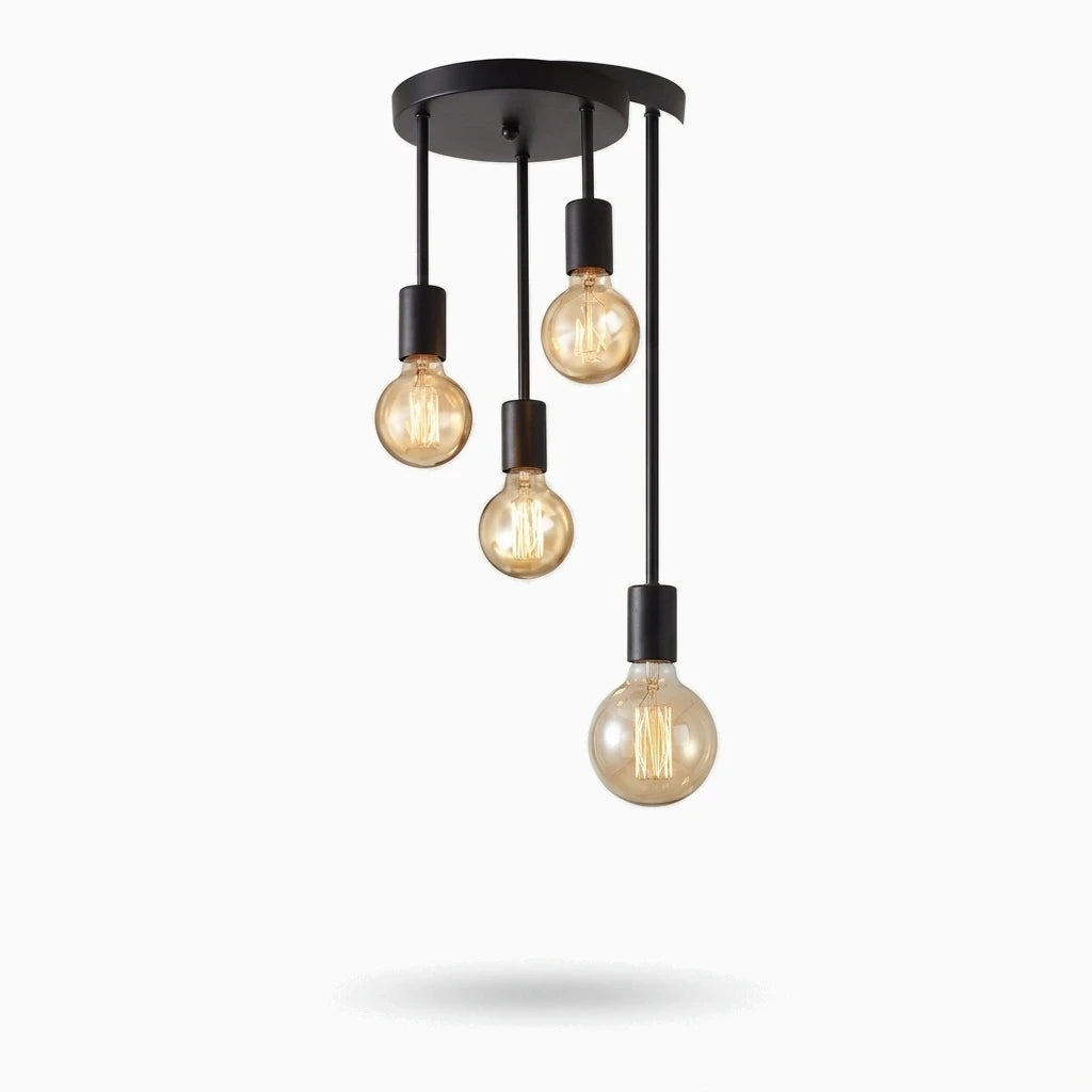 Suspension luminaire structure apparente, diffusion homogène de lumière pour salon ou cuisine