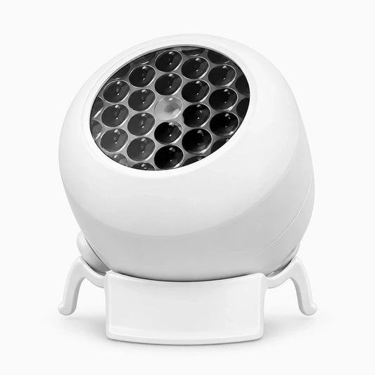 Lampe d'ambiance animaux USB projetant faisceaux lumineux bleus et verts en rotation 360°
