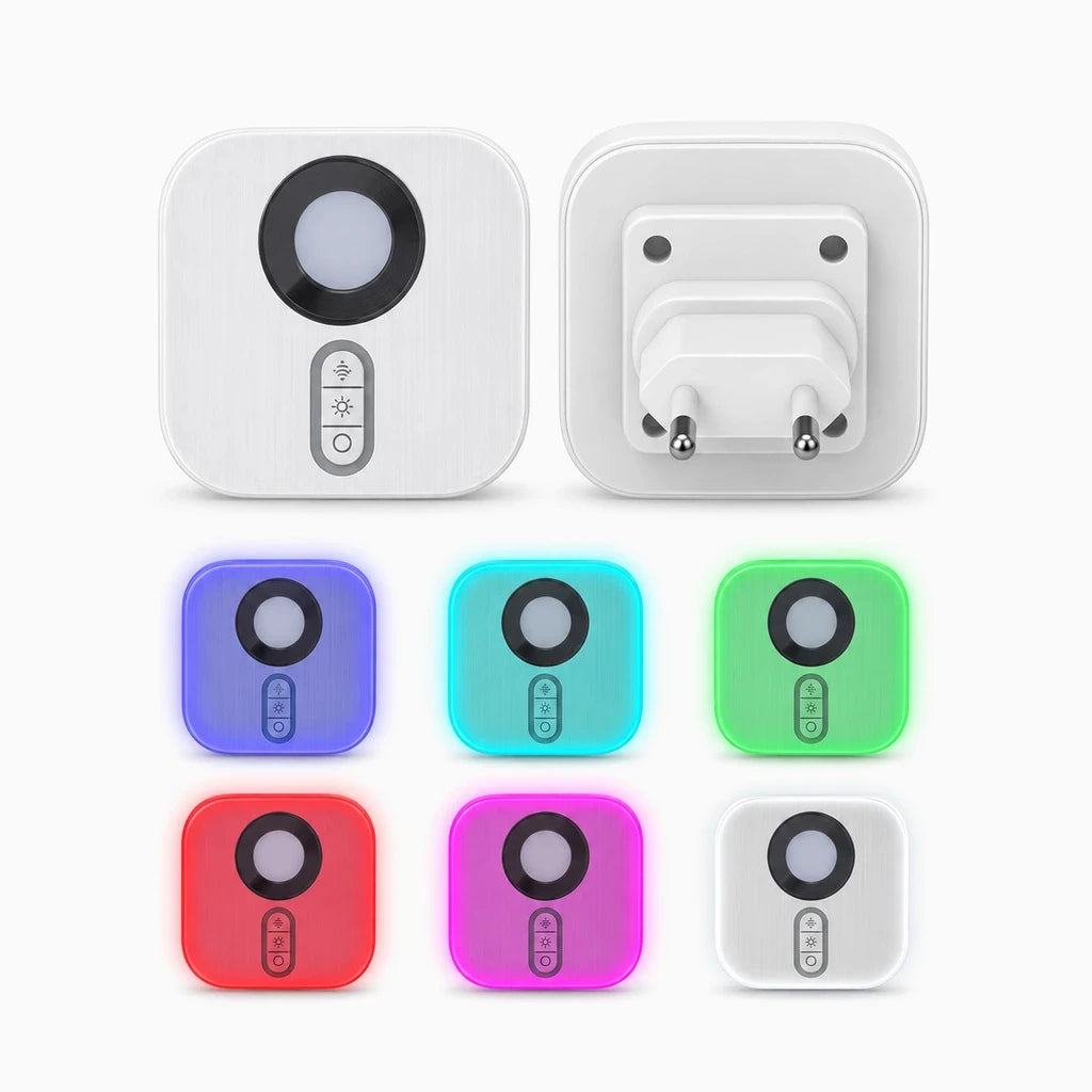 Applique led multicolore RGB fixée près prise électrique, teintes adaptables pour chambre