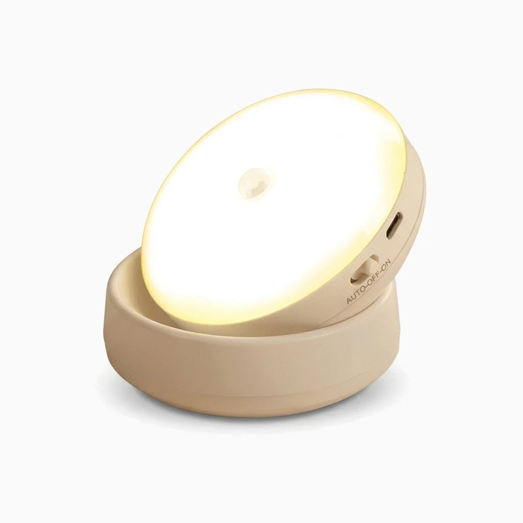 Veilleuse LED rechargeable par USB avec activation automatique au mouvement, installation murale